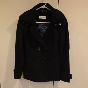 Calvin Klein Women's Elegant Black Peacoat